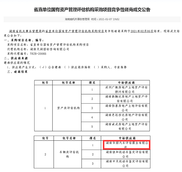 二手車鑒定評(píng)估公司成功中標(biāo)公告@chinaadec.com