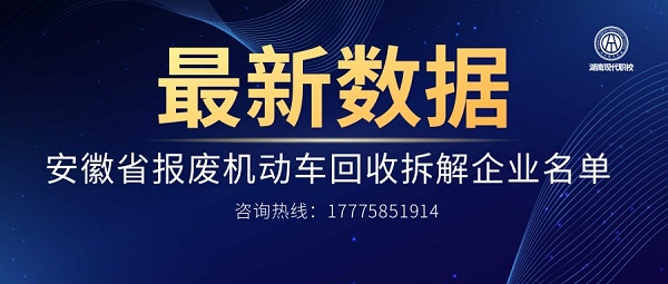 安徽報廢機動車回收拆解廠名單